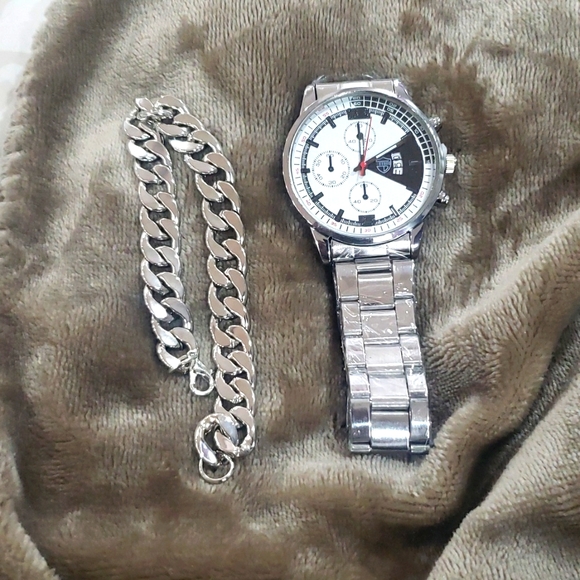 Classic Quartz Business Wristwatch with Bracelet  Fashion Men Stainless S - Picture 5 of 6